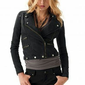 Victoria's Secret Denim Moto Jacket